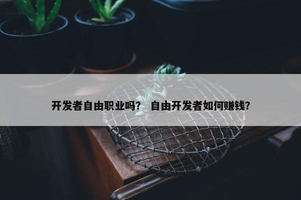 开发者自由职业吗？ 自由开发者如何赚钱？
