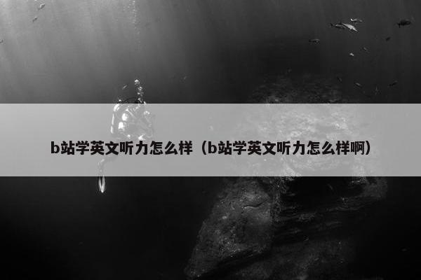 b站学英文听力怎么样（b站学英文听力怎么样啊）