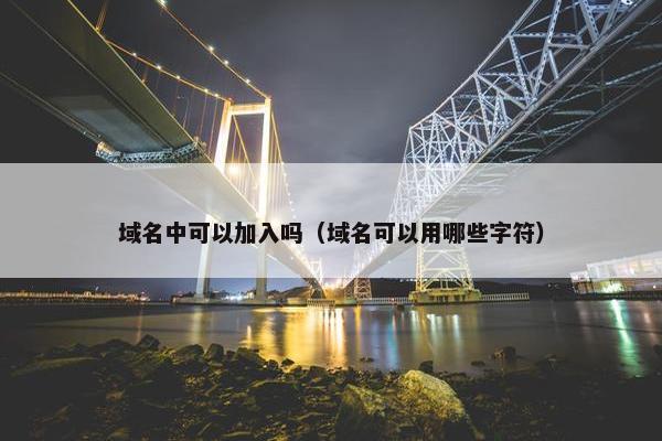 域名中可以加入吗（域名可以用哪些字符）