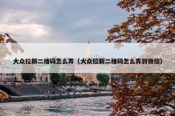 大众拉新二维码怎么弄（大众拉新二维码怎么弄到微信）