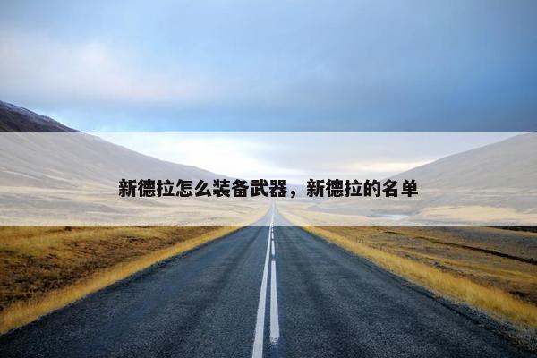 新德拉怎么装备武器，新德拉的名单