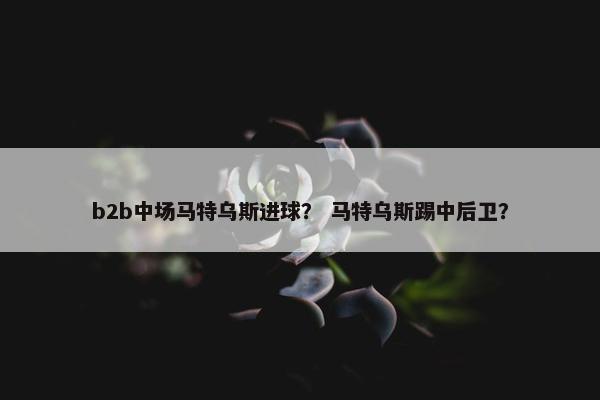 b2b中场马特乌斯进球？ 马特乌斯踢中后卫？