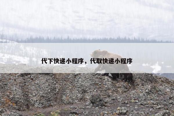 代下快递小程序，代取快递小程序