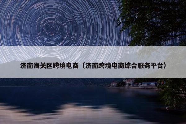 济南海关区跨境电商（济南跨境电商综合服务平台）