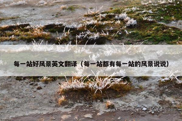 每一站好风景英文翻译（每一站都有每一站的风景说说）