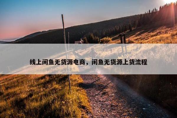 线上闲鱼无货源电商，闲鱼无货源上货流程