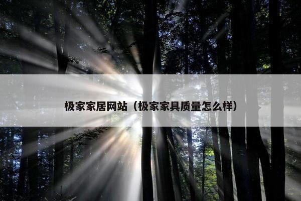 极家家居网站（极家家具质量怎么样）
