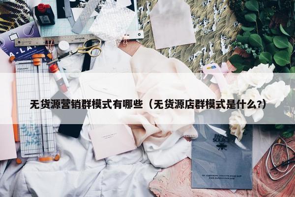 无货源营销群模式有哪些（无货源店群模式是什么?）