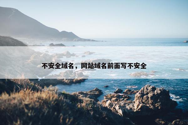 不安全域名，网站域名前面写不安全