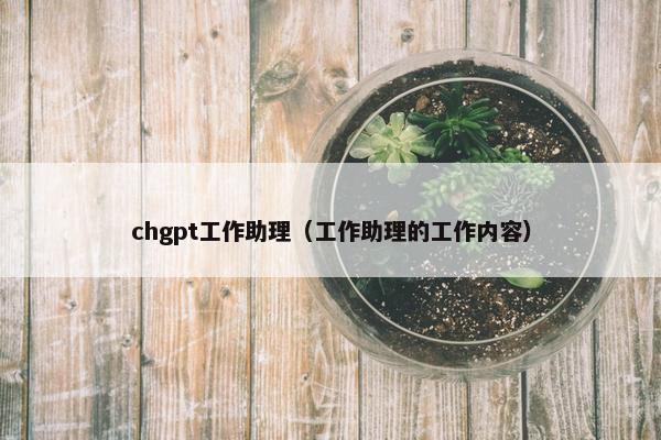 chgpt工作助理（工作助理的工作内容）