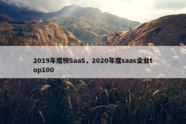 2019年度榜SaaS，2020年度saas企业top100