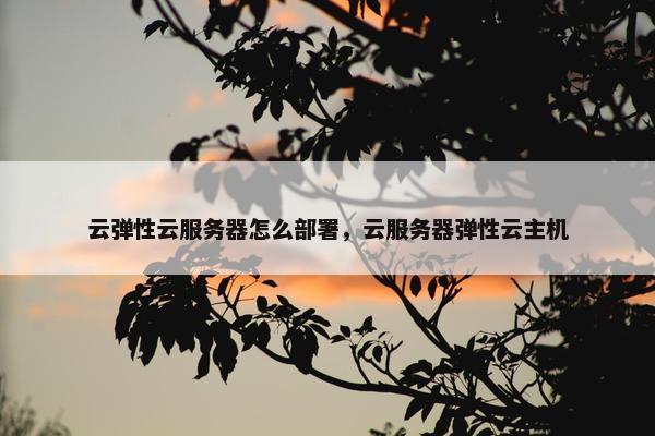 云弹性云服务器怎么部署，云服务器弹性云主机