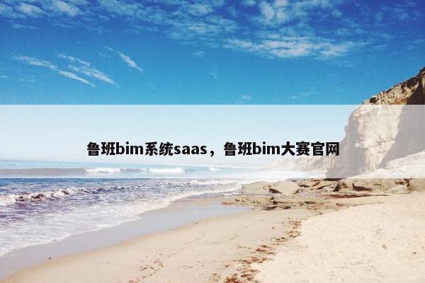 鲁班bim系统saas，鲁班bim大赛官网