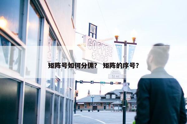 矩阵号如何分佣？ 矩阵的序号？