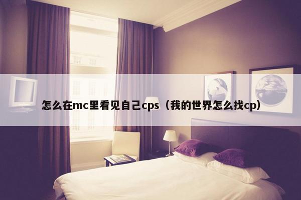 怎么在mc里看见自己cps（我的世界怎么找cp）