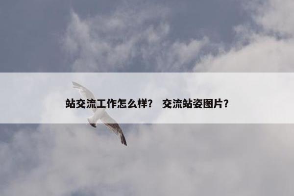 站交流工作怎么样？ 交流站姿图片？