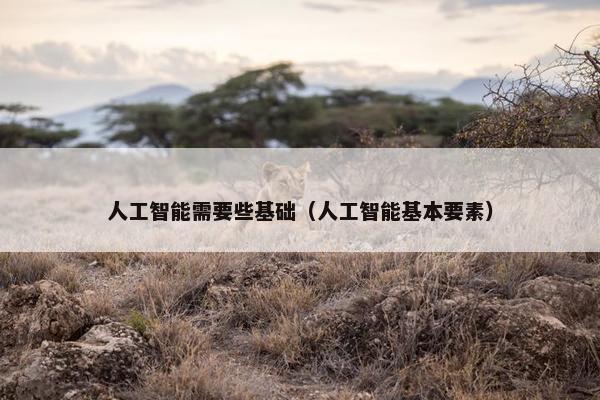 人工智能需要些基础（人工智能基本要素）