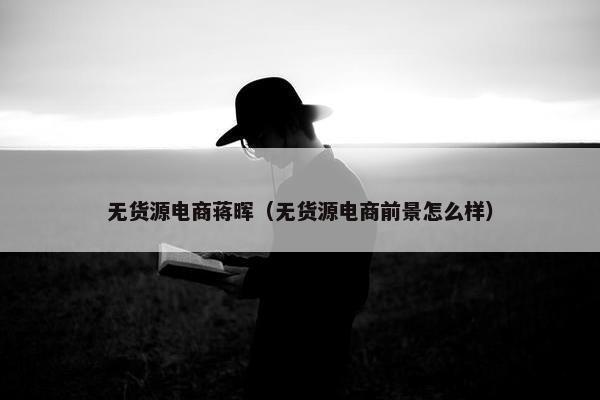 无货源电商蒋晖（无货源电商前景怎么样）