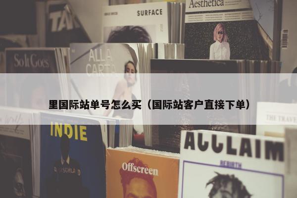 里国际站单号怎么买（国际站客户直接下单）