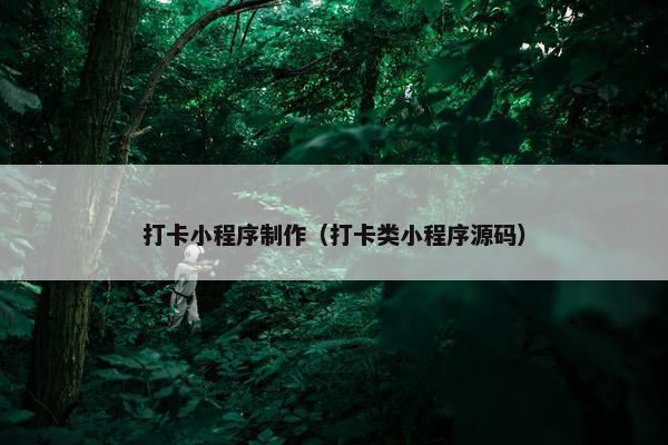 打卡小程序制作（打卡类小程序源码）