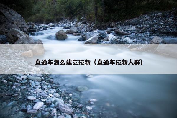 直通车怎么建立拉新（直通车拉新人群）