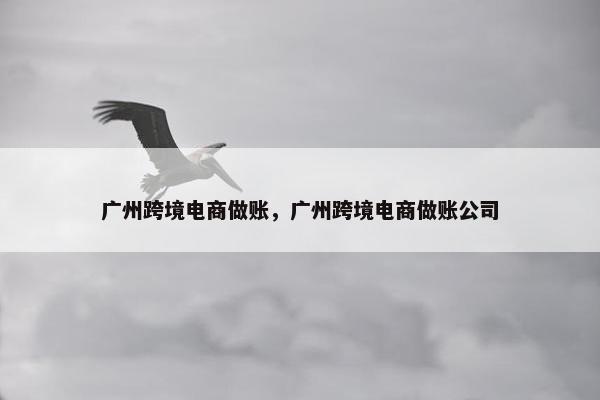 广州跨境电商做账，广州跨境电商做账公司