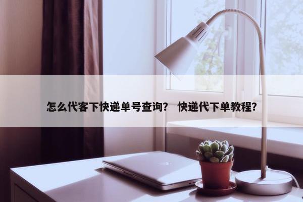 怎么代客下快递单号查询？ 快递代下单教程？