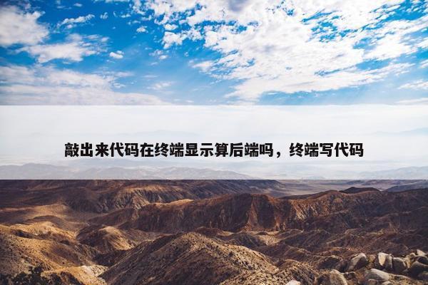 敲出来代码在终端显示算后端吗，终端写代码