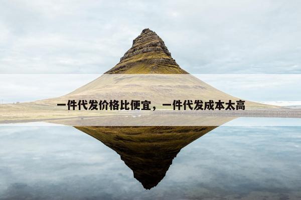 一件代发价格比便宜，一件代发成本太高