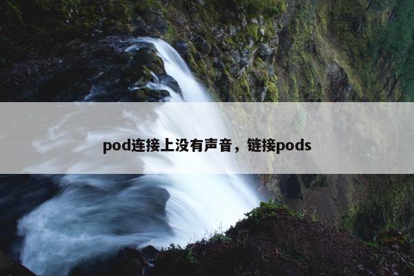 pod连接上没有声音，链接pods