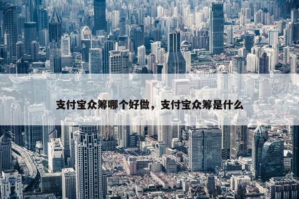 支付宝众筹哪个好做，支付宝众筹是什么