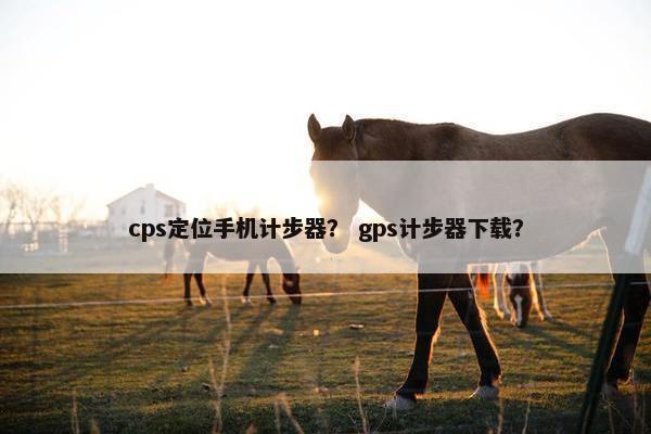 cps定位手机计步器？ gps计步器下载？