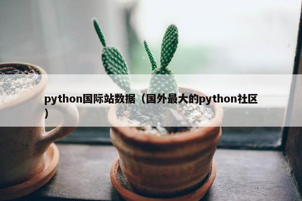 python国际站数据（国外最大的python社区）
