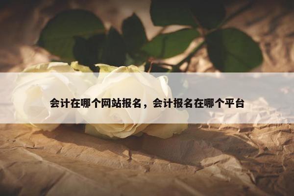 会计在哪个网站报名，会计报名在哪个平台