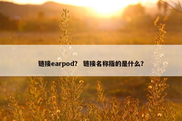 链接earpod？ 链接名称指的是什么？
