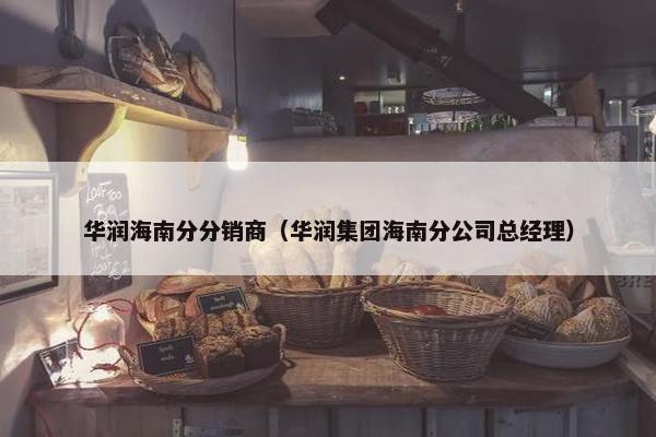 华润海南分分销商（华润集团海南分公司总经理）