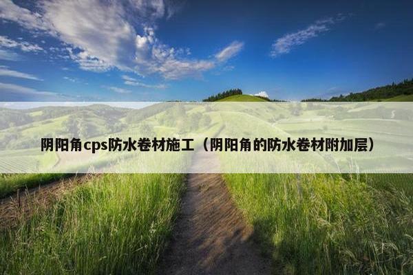 阴阳角cps防水卷材施工（阴阳角的防水卷材附加层）