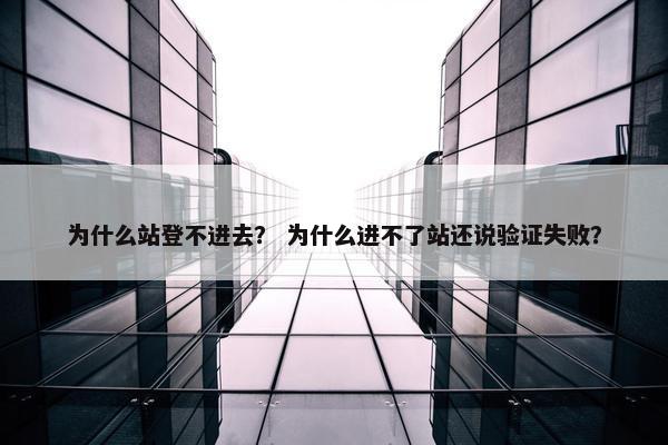 为什么站登不进去？ 为什么进不了站还说验证失败？
