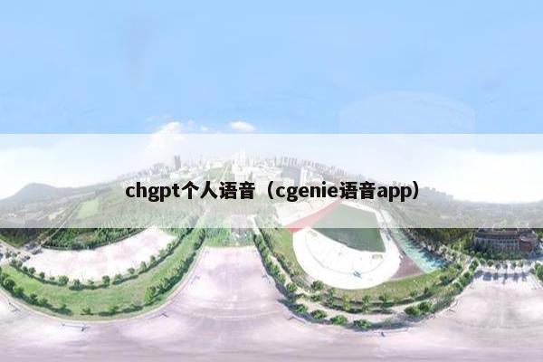 chgpt个人语音（cgenie语音app）