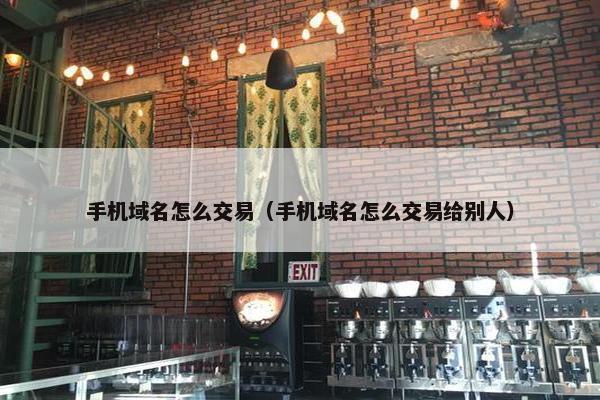 手机域名怎么交易（手机域名怎么交易给别人）