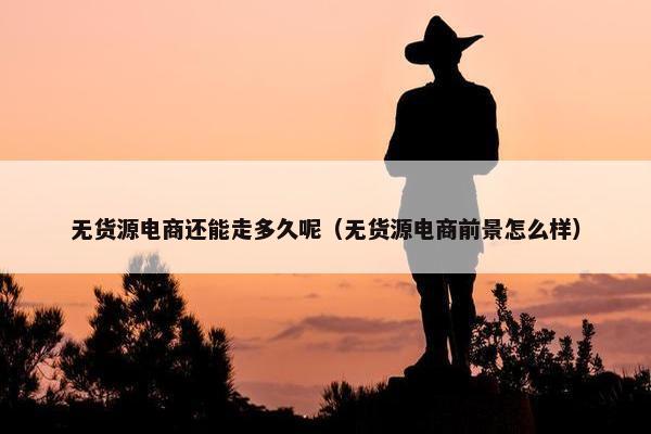 无货源电商还能走多久呢（无货源电商前景怎么样）