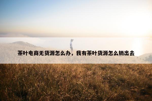 茶叶电商无货源怎么办，我有茶叶货源怎么销出去