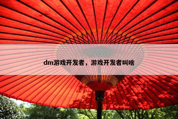 dm游戏开发者，游戏开发者叫啥