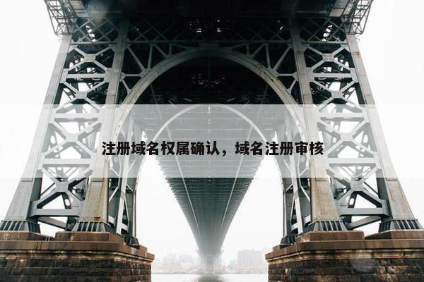 注册域名权属确认，域名注册审核