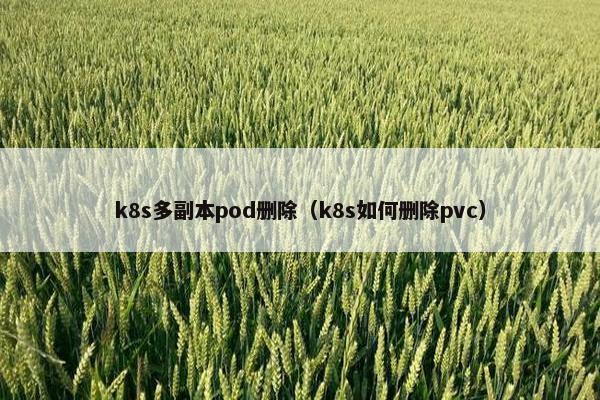 k8s多副本pod删除（k8s如何删除pvc）