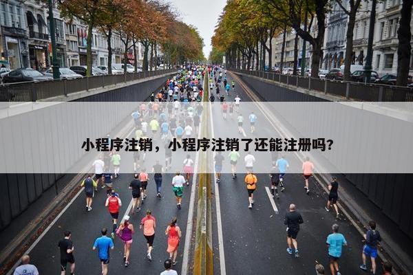 小程序注销，小程序注销了还能注册吗?