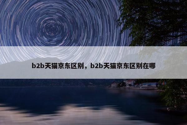 b2b天猫京东区别，b2b天猫京东区别在哪