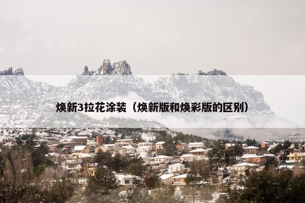 焕新3拉花涂装（焕新版和焕彩版的区别）