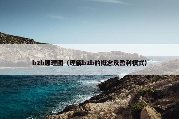 b2b原理图（理解b2b的概念及盈利模式）