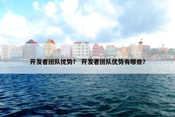 开发者团队优势？ 开发者团队优势有哪些？